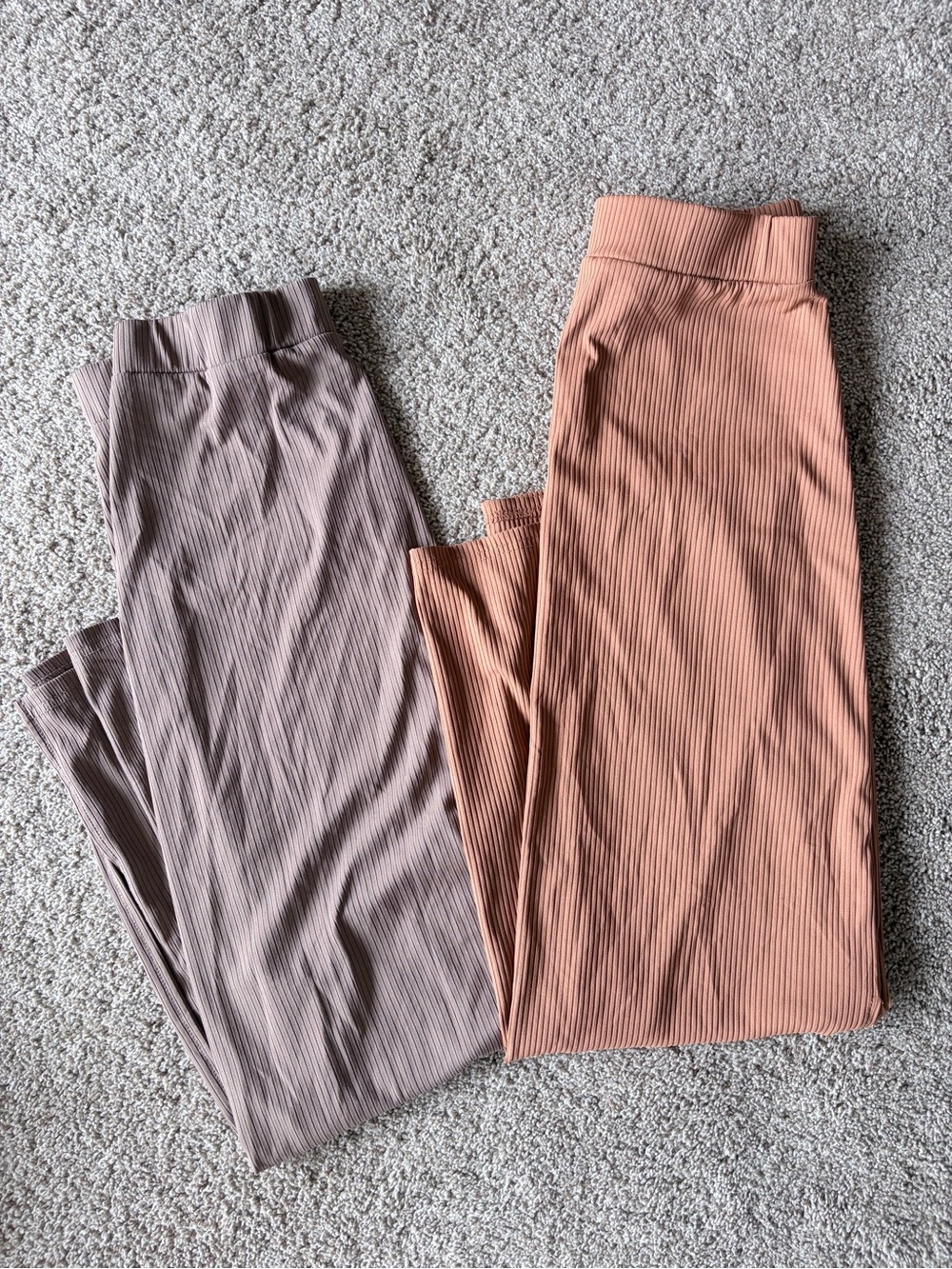 Two Ribbed Maxi Skirts